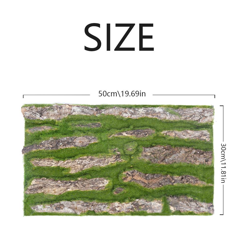 30*50cm Artificial Bark Decoration Real Dried Pine Tree Bark with Artificial Moss for DIY Festival Home Party Wall Embellishment