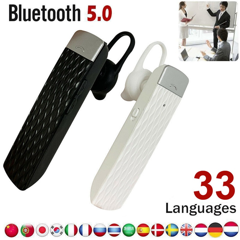 T2 Portable Smart Wireless Bluetooth 5.0 Translation Earphone Real-time Translating 33 Languages Translator Earphone