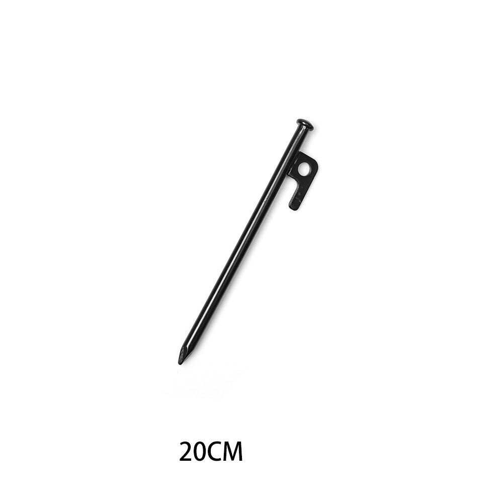 Outdoor Camping Hoge Sterkte Titanium Legering Tentharingen Stakes Nagels Hard Sneeuw Vloer 20 25 30 40 Cm Luifel Luifel tarp Stakes Peg: 20cm