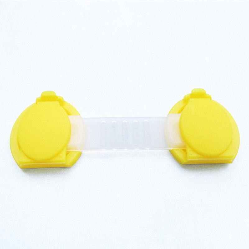 1Pc Child Lock Baby Safety Protection Cabinet Lock For Refrigerators Drawer Lock Kids Safety Plastic Lock Baby Security Products: 1pc  10cm yellow