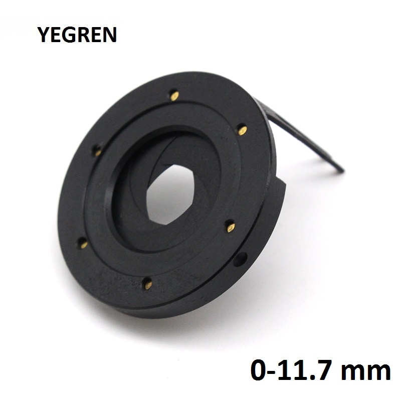 Amplifying 0-11.7 mm Zoom Optical Iris Diaphragm Aperture Condenser 14 Blades for Digital Camera Lens Microscope Diameter 23.2mm
