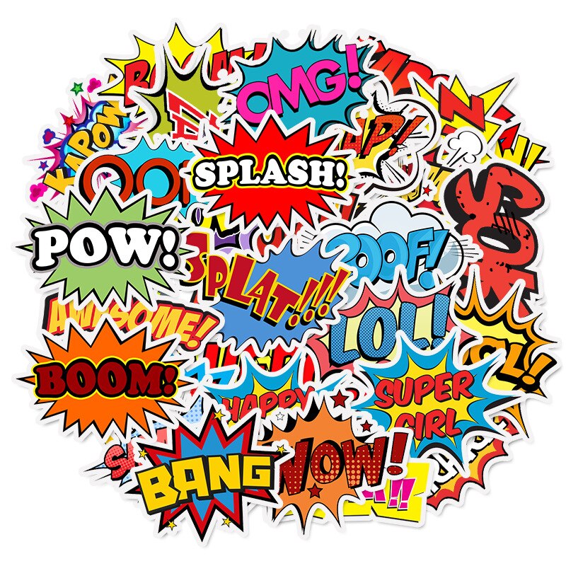 50 pieces of English alphabet luggage sticker explosion cloud personality pull rod box laptop Skateboard Sticker