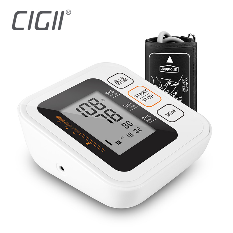 Cigii Gezondheidszorg Monitor Draagbare Digitale Bovenarm Bloeddrukmeter Hartslag Pulse Meting Tool 2 Manchet