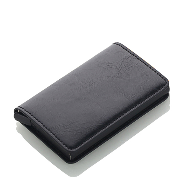 Business ID Card Case Men Credit Card Holders Automatic RFID Card Holder Aluminium Bank Card Wallets