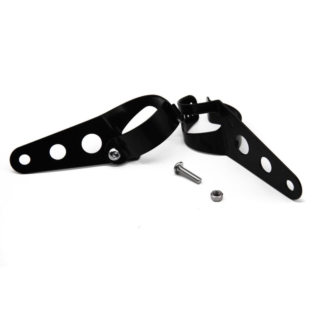 Mayitr 1 par 33mm-45mm soporte de montaje de faros delanteros de motocicleta horquilla orejas ajustador soporte de montaje abrazadera soporte de cortador para Retro Cafe Racer