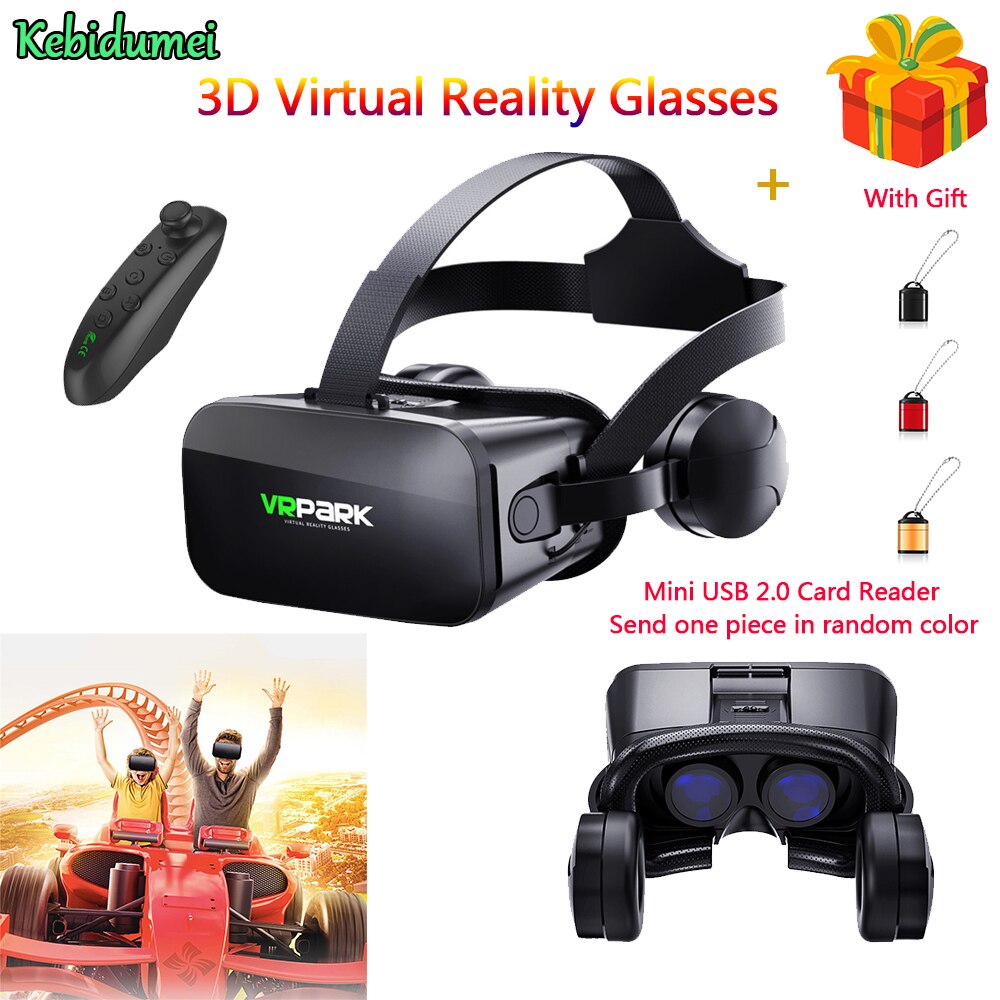 Immersive VR Game Equipment Head-mounted VR Virtual Reality 3D Glasses Audio-visual Integrated Mobile Phone 3D Cinema Helmet