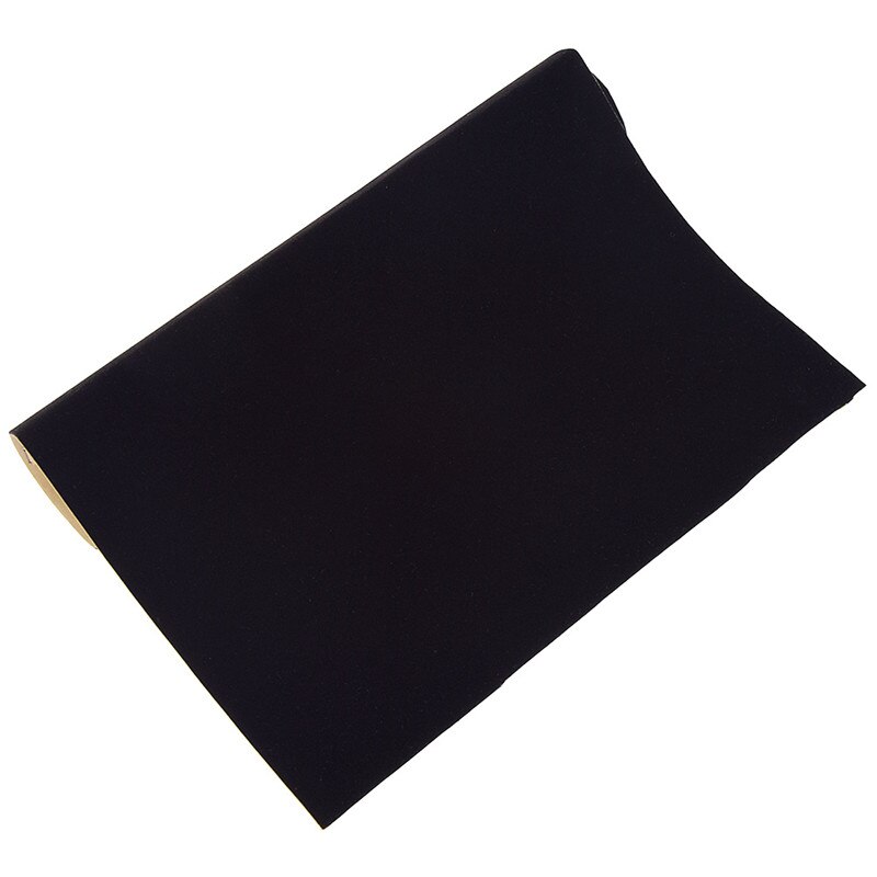 A4 adhésif velours flocage tissu couleur unie tissu pour vêtements chaussures sacs bricolage accessoires de couture à la main: Black