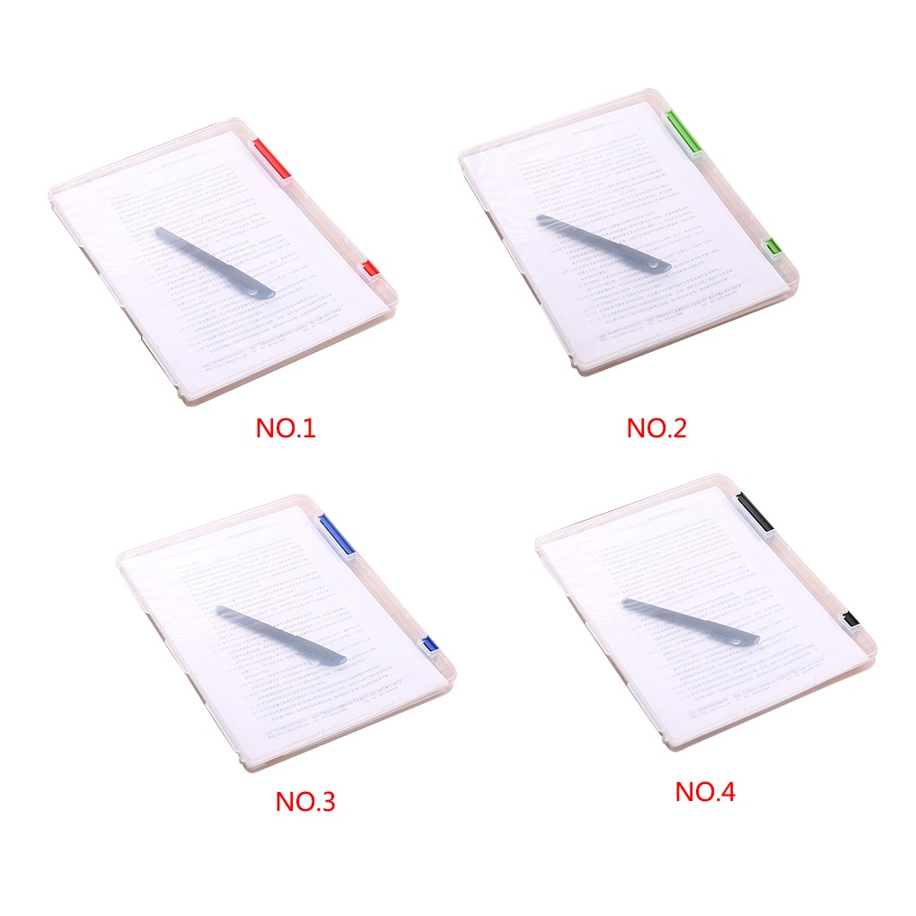 Practical A4 Transparent File Storage Box Clear Plastic Document Cases Desk Paper Organizers