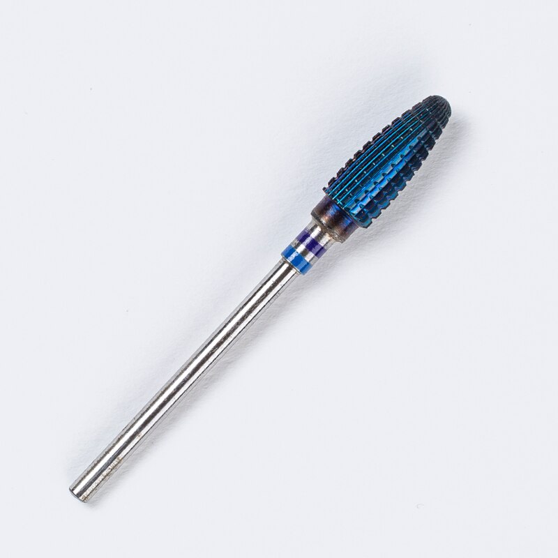 Nail Boor Regenboog/Blauw/Zwart Coating Hardmetalen Bramen Nail Cutter Voor Cuticle Manicure Boor Machine Nail bestanden: Blue 01