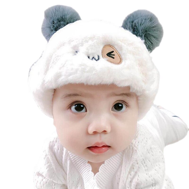 Baby Boys Girls Hat Kids Children Cute Ear Flap Muff Winter Warm Plush Cotton Cap