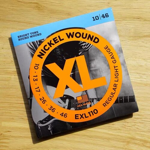 Acoustic Guitar String One Set Of 6 Strings Bronze Material Full Bright Tone Extra Light Gauge Electric Guitar Strings sets: EXL110