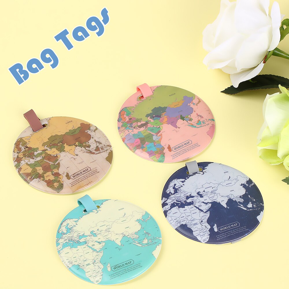 Bagagelabel Global Map Silicagel ID Adres Holder Bagage Boarding Tags Koffer Tags Draagbare Label Reizen Accessoires