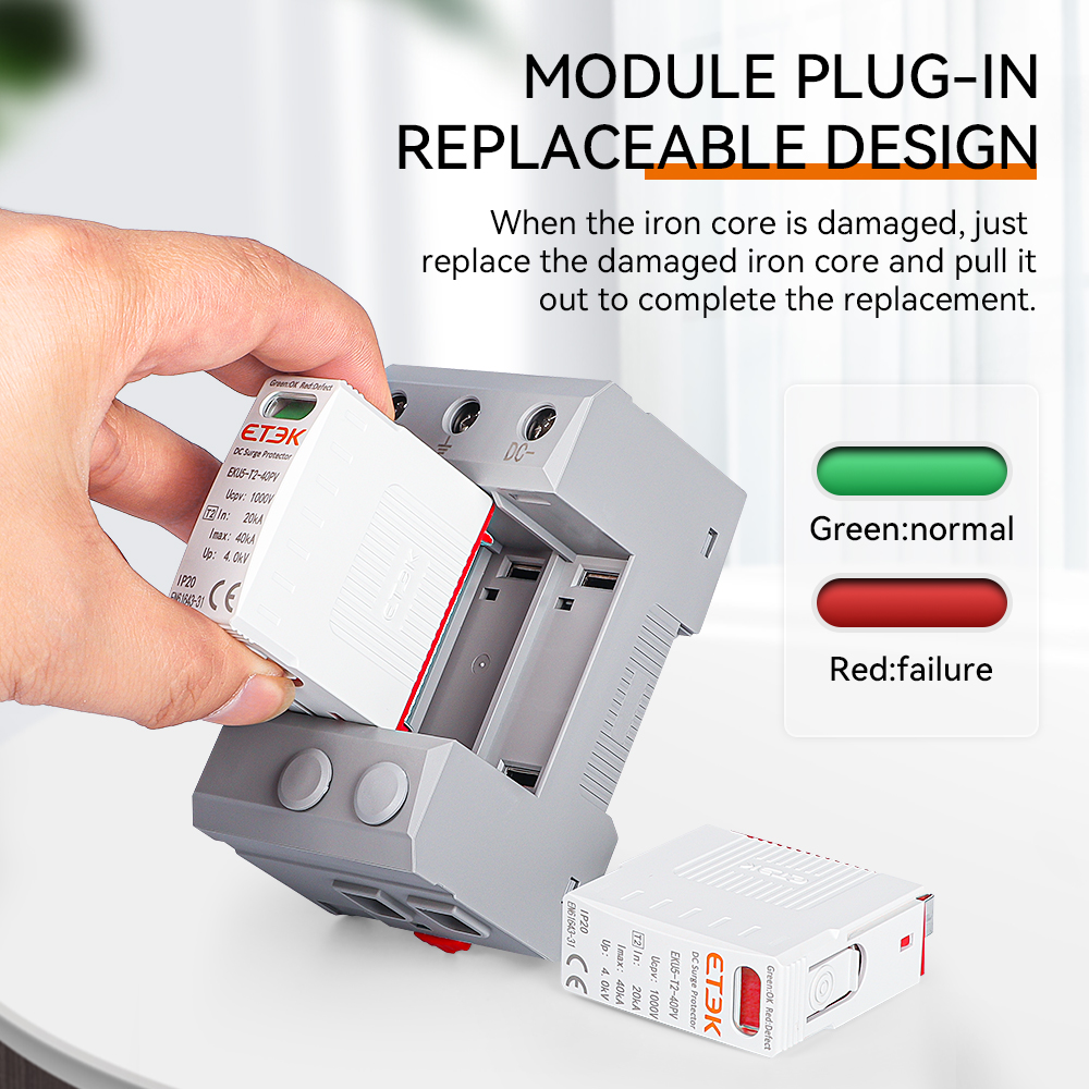 Etec talon ylijännitesuojalaite suojaus ylijännitesuoja tyyppi  t2 spd  ac 2p 3p 4p 20ka ~ 40ka 275v eku 5