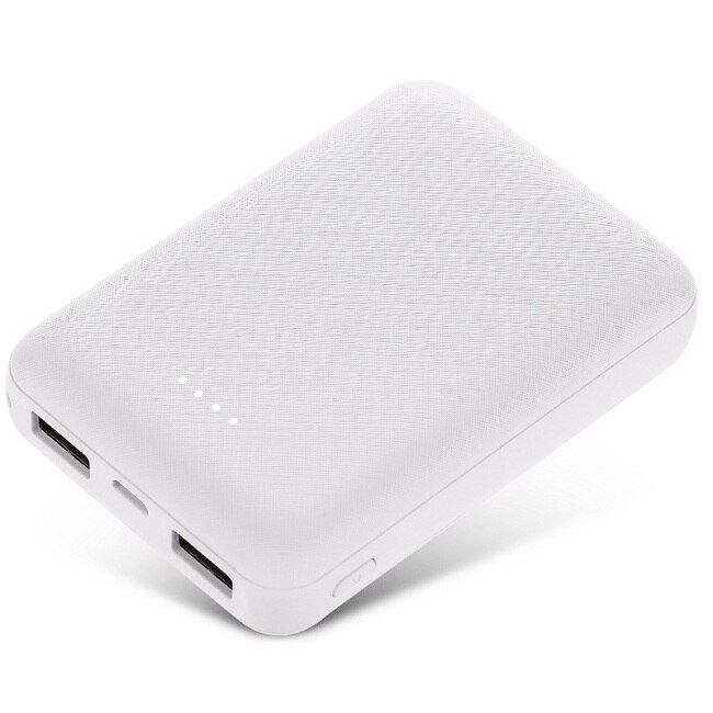 Mini cargador portátil de 10000mAh para Xiaomi, 5V, 2A, 10000mAh: white