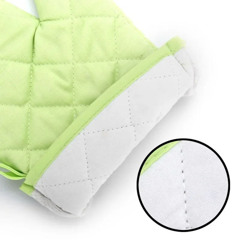 Non-slip Insulated Heat Resistant Kitchen Tool 1Pcs Microwave Oven Glove Mitten Baking Gloves Cotton