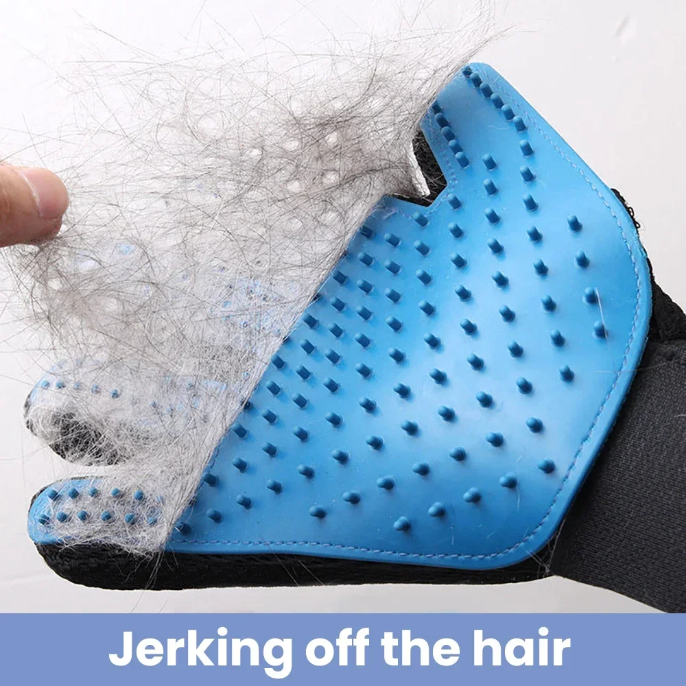 Dog Grooming Gloves Rubber Pet Hair Remover Cleaning Brushes Essential Bathing Supplies for Cats Fur Friendly Gloves Effective