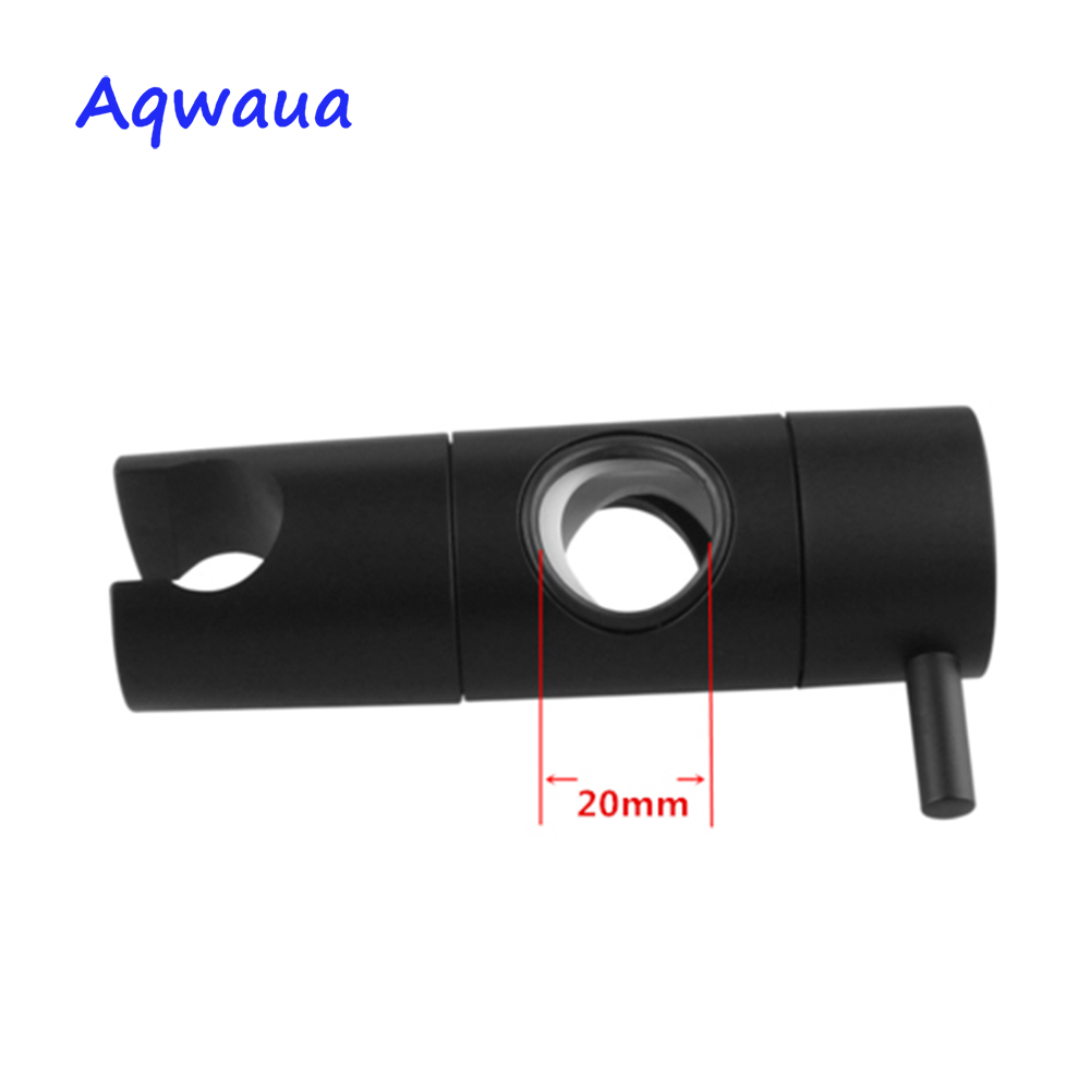 Aqwaua sort håndholdt brusehovedholder til glidebjælke 20-25mm højdejusterbar sprøjteholder bruser udskiftningsdel: Tl2023-b20mm