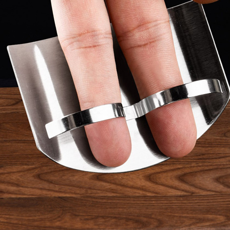 Two-finger Vegetable Cutting Hand Guard Stainless Steel Finger Guard Hand Guard Safety Knife Cutting Finger Protection