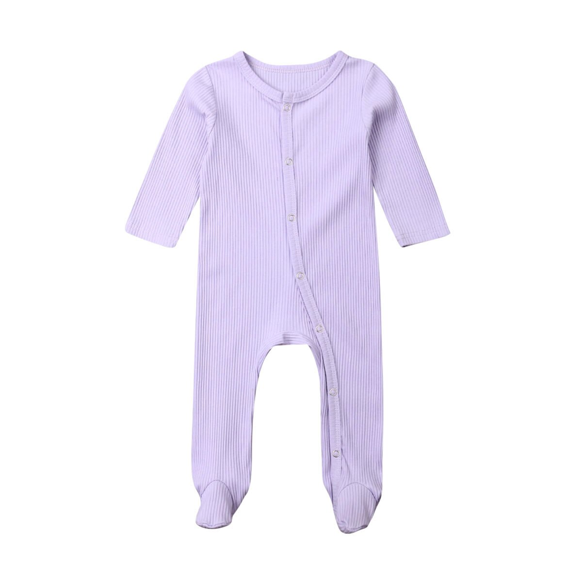 5 Kleuren Baby baby Jongen Meisje Herfst Kleding Footies Jumpsuit Outfits Kleding: Paars / 6m