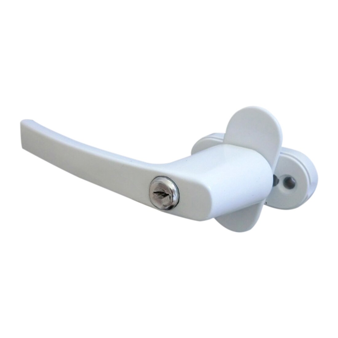4 x window handles lockable Safety window handles white aluminium child safety lock aluminium window handles