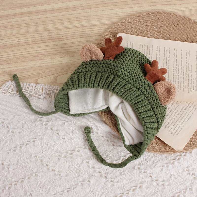 Citgeett Autumn Winter Christmas Infant Baby Boy Girl Clothes Knitted Hats & Caps: C