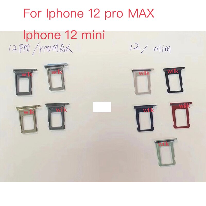Sim Lade Houder Voor Iphone 12 Pro Iphone 12 Pro Max Iphone 12 Mini Sim Card Tray Slot Houder adapter Socket Reparatie Onderdelen