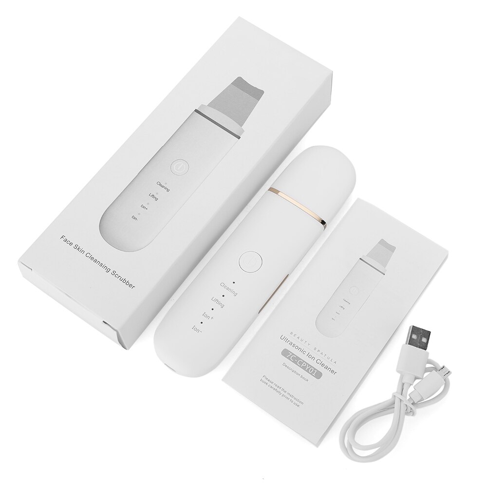 Exfoliador ultrasónico de piel exfoliante Extractor Facial limpieza profunda dispositivo de belleza + rejuvenecimiento de la piel Nano vapor de niebla Facial: Shoveling Machine