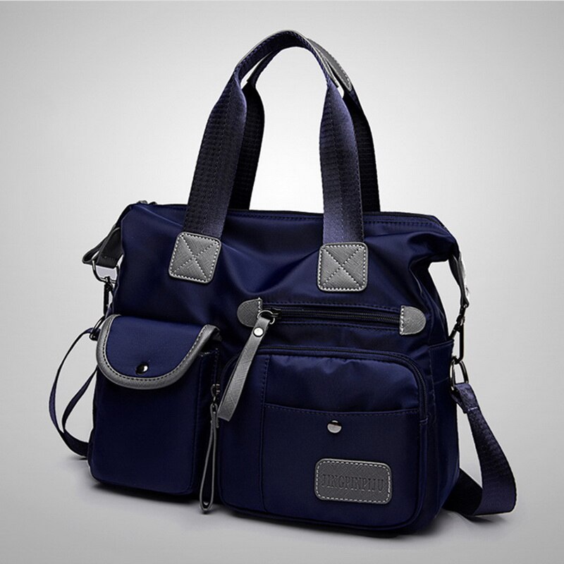 Große Kapazität Frauen Wasserdicht lässig Tote Sport Reisetasche unisex draussen Handtasche Tasche Schulter Taschen Weibliche Gmy Packbag: Blau