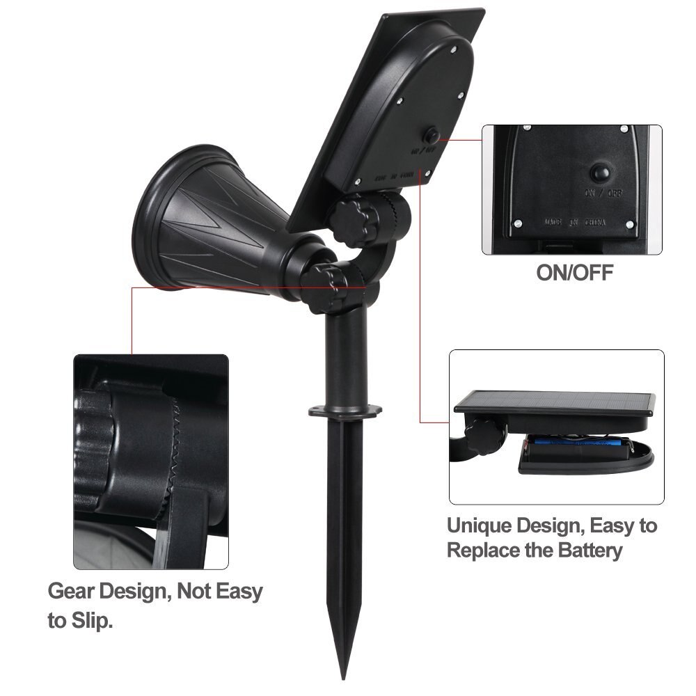 Foco Solar T-SUN 7 LED con cambio de Color automático para exterior, iluminación alimentada por energía Solar, luz de pared de paisaje de seguridad para jardín al aire libre