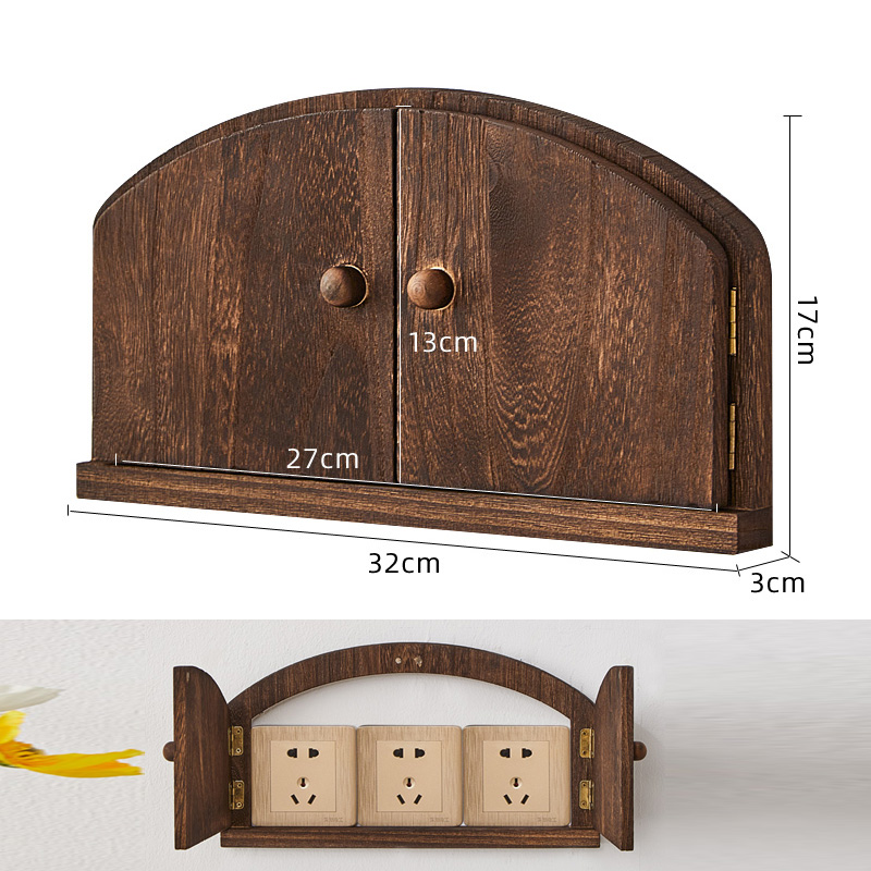 Wood Switch Sticker Switch Protective Sleeve Decoration Crafts Wall Accents Socket Trim Frame Protective Cover Wall Decoration: DEEP BLUE