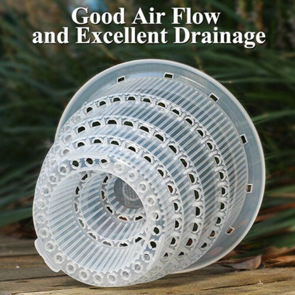 Clear Plastic Orchidee Plant Grow Potten Met Gaten Succulent Ademend Tuin Thuis Wortel Controle Bloempot