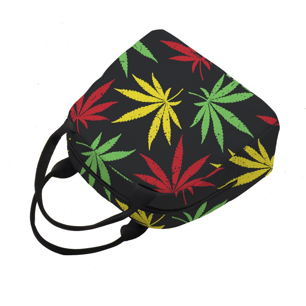 Deanfun Printing Lunch Bag Colorful Hemp Lunch Bags Cute Insulated Picnic Bag Lunch Box Women 17002