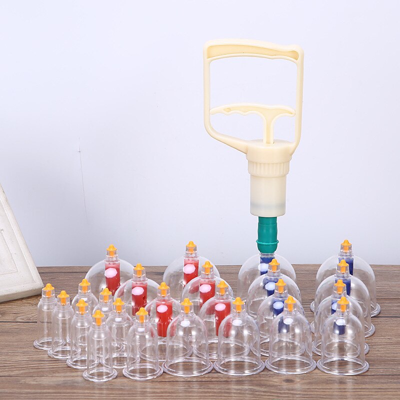 24Pcs Vacuüm Blikjes Cupping Therapie Set Dikke Zuignap Chinese Geneeskunde Gezondheidszorg Anti Cellulite Body Gezicht Cupping Potten