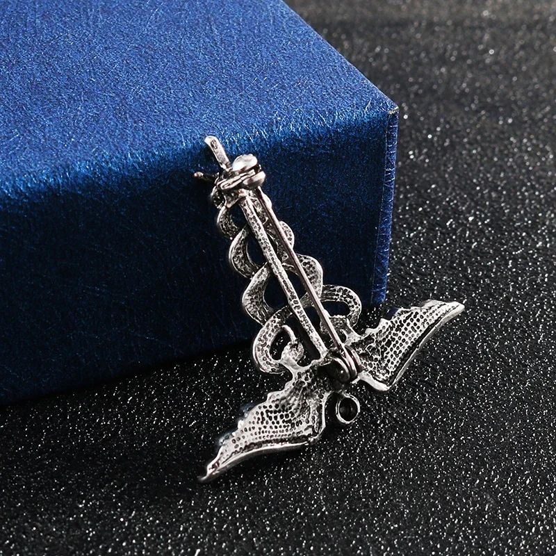 Ich-Remiel retro Engel FlüGel männer Abzeichen Brosche Stift Schlange Broschen Revers Medaille Frauen Hemd Kragen Kleidung & zubehör