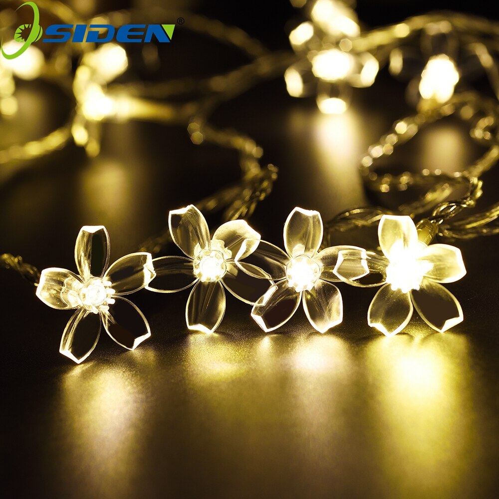 2m 10m 6w 20 led kobbertråd blomsterstjernet gardinlys led fe lys til bryllup julepynt lys lampe