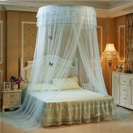 Hanging Round Dome Newborn Baby Mosquito Net Curtains Infant Summer Princess Lace Canopy Bed Neting for Babies Bed Product: Light Green