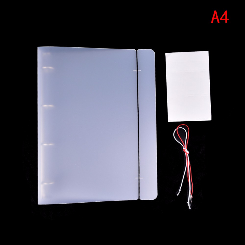Loose Leaf Ring Binder Diary Planner Cover A4 Plastic Clip File Folder Transparent Color Plastic Notebook Journal