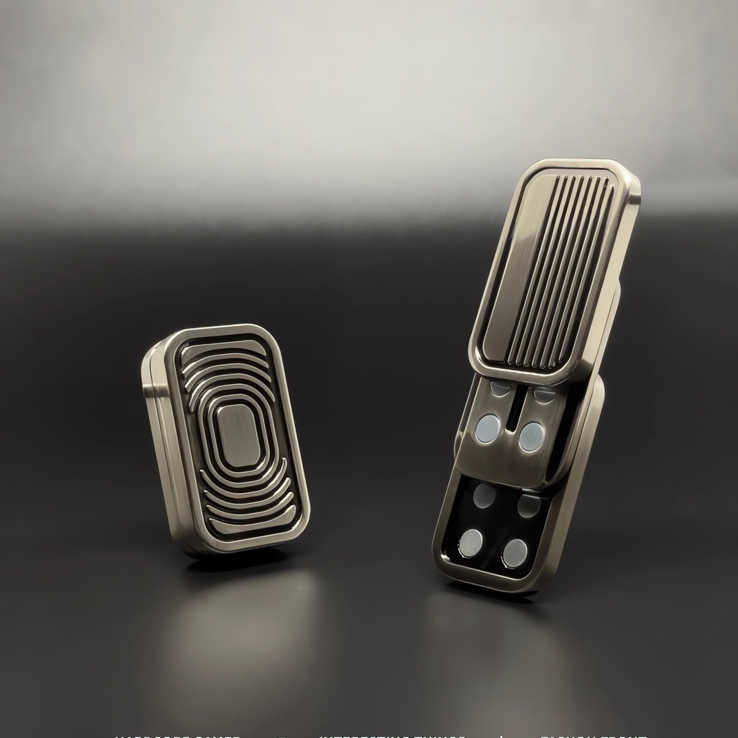 Cursore magnetico con triplo spinta, cursore magnetico per agitazione, giocattolo con cursore spingere ADHD a forma di fotocamera, pressione in metallo, clic su giocattoli agitati per alleviare lo fatica e l'ansia