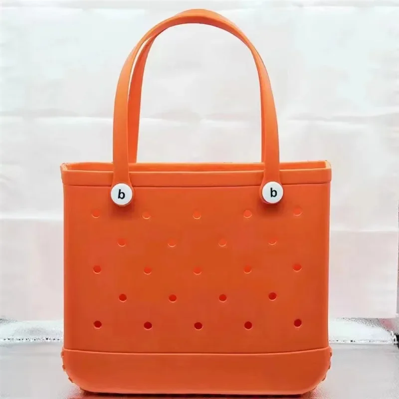 Gummi Frauen Bogg Tasche Sommer Schwimmbad Schulter Handtasche EVA Große Kapazität Warenkorb Weibliche Schwimmbad Tote Strand Zipfel: MULTI