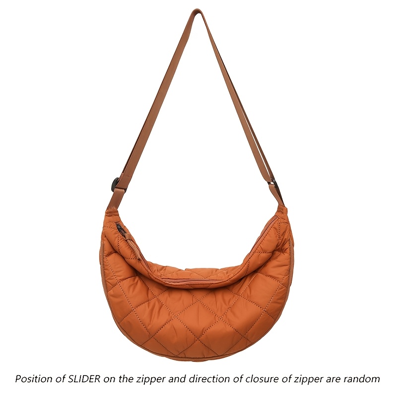 Bolso de hombro acolchado informal para mujer, bandolera acolchada de algodón acolchado, bolsa nube de burbujas de Color sólido: Azul cielo