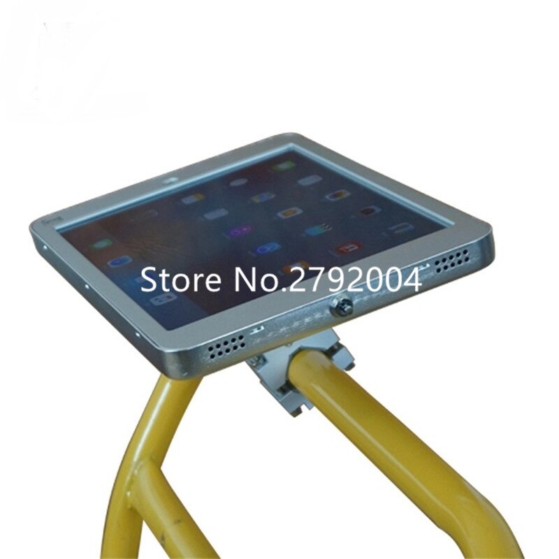 security enclosure for ipad pro 12.9 inch tablet stand holder,fixed on the shelf for warehouse management
