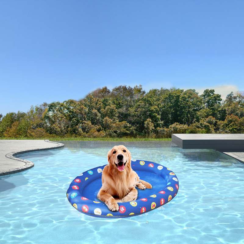 140*96cm Air Mattress Swimming Pool for Pet Dog Floating Pool Pet Water Toy Pool Row Bed Inflatable Beach Toy for Dogs Cats