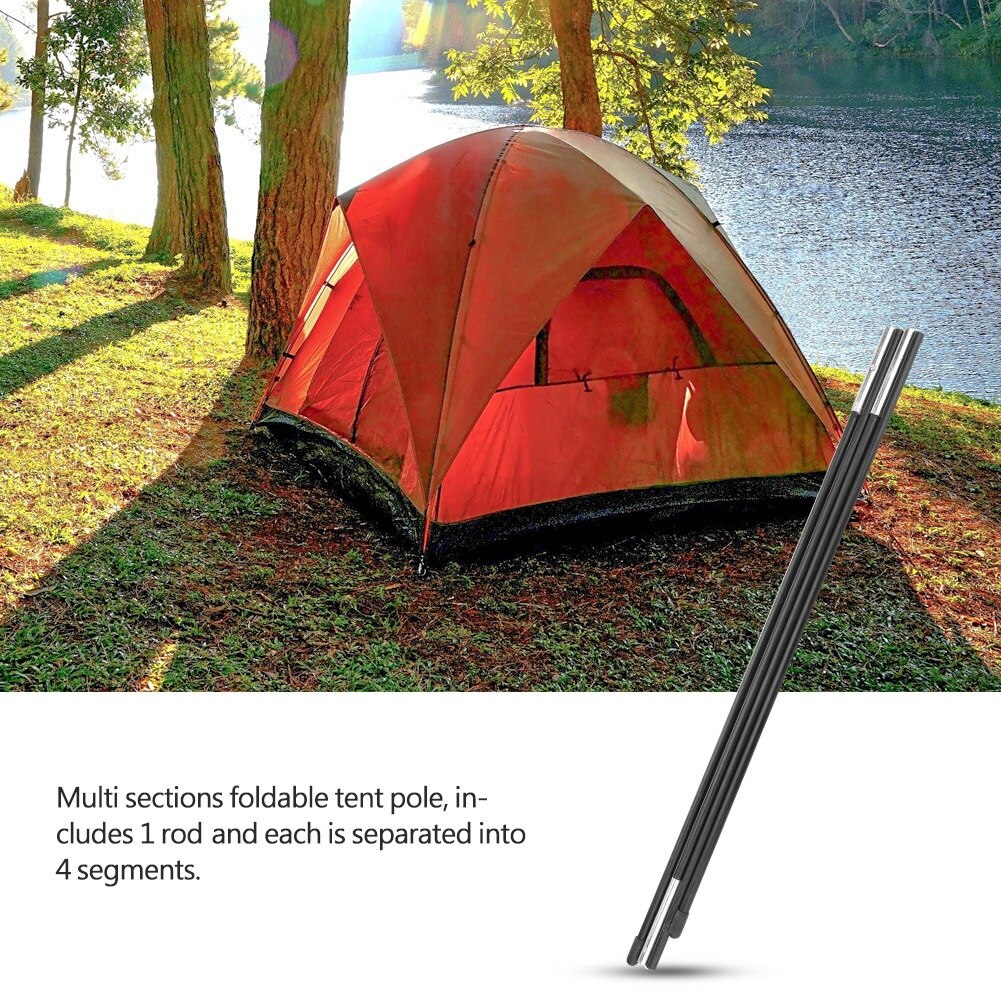Barras de poste de fibra de vidrio para tienda de campaña, Kit de marcos de toldo para acampada, senderismo, accesorios de refugio