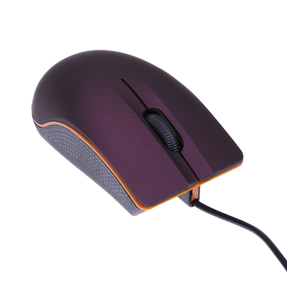 USB Wired Optical Mouse Ergonomic Gaming Mouse with 1200 DPI Precision Control and Customizable Buttons for PC Gamers: PURPLE