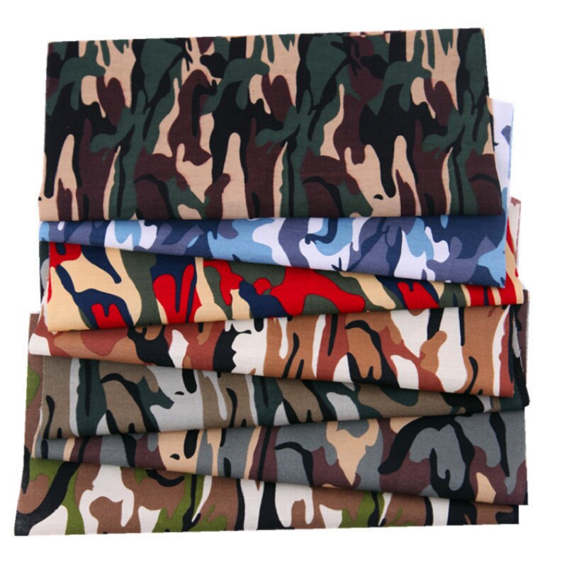 Tissu de Camouflage en coton 24x24 48x48, 7 pièces, tissu imprimé, masque fait à la main, confortable, Non irritant pour la santé