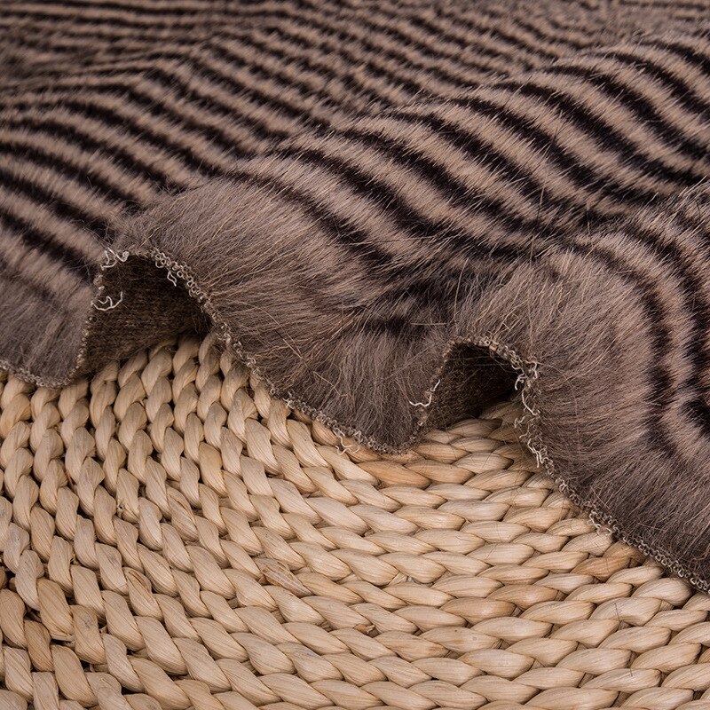 160*100cm brunt påfuglehår fluffy fourrure kunstig plys imiteret pelsstof til frakke pudebetræk vest fausse fourrure tissu