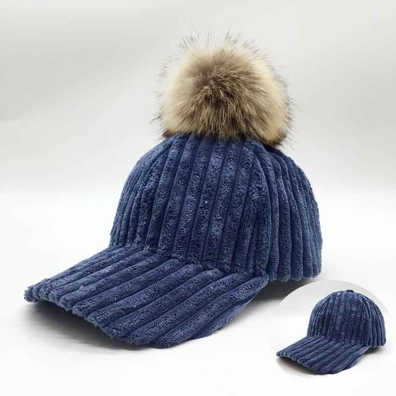 Kvinnor höst vinter hatt manchester hår boll justerbar kvinnlig hatt casual hatt casquette: A -10