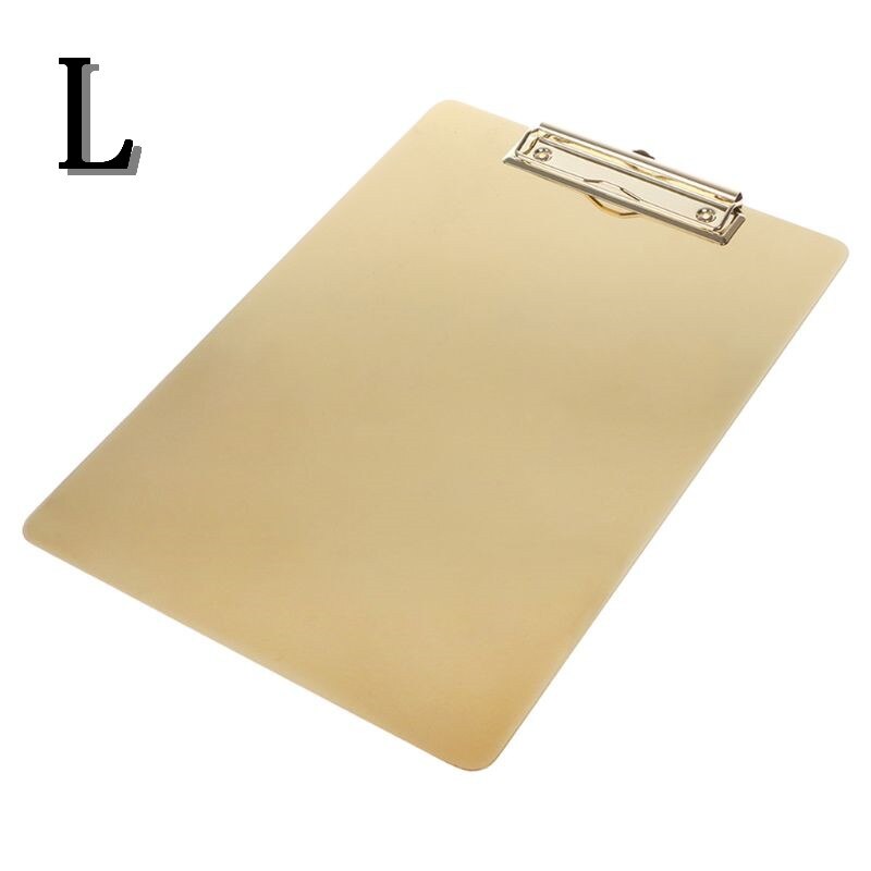 Metal Clipboard Writing Pad File Folders Document Holder Desk Storage School Office Stationery Supply 3 Sizes: Pink