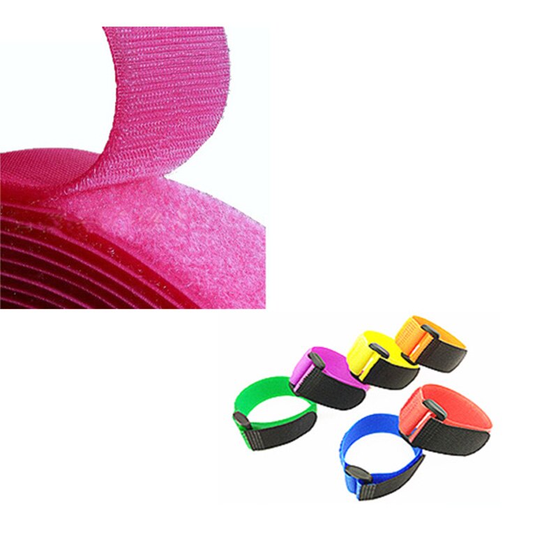Sangle Velcro pour vélo, lot de 5 pièces de 30cm, sangle de fixation pour canne à pêche, bouteille de cyclisme