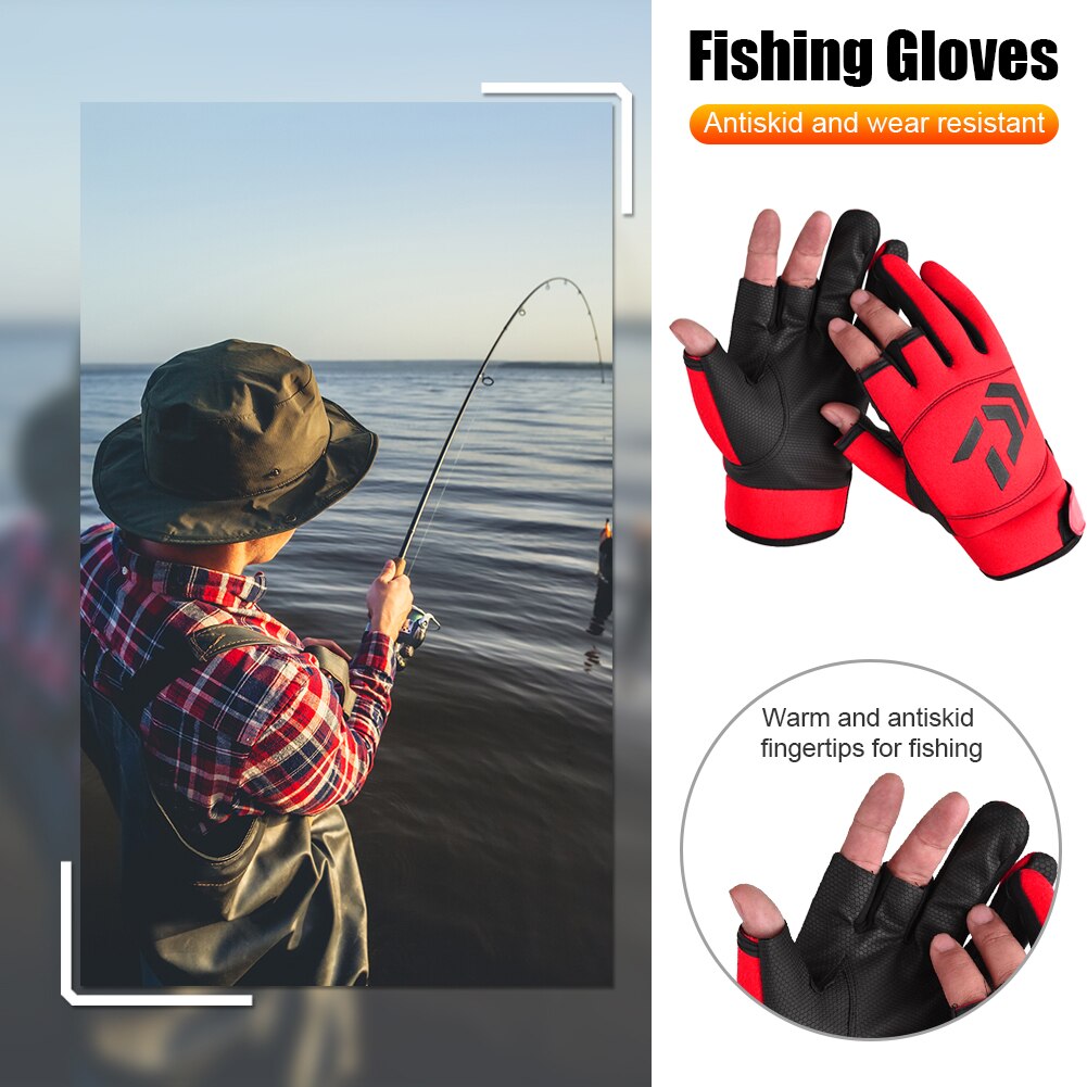 Gants de pêche universels à motif de flèche coupée à 3 doigts, protection solaire respirante pour l&#39;extérieur, gants antidérapants, équipement de pêche